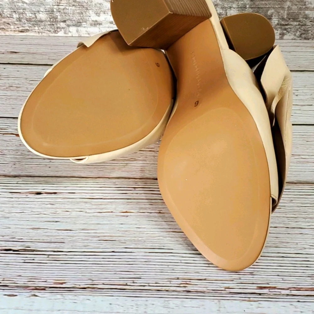 Avec Les Filles | Marie Pink Sand Nappa Leather Slide Sandals